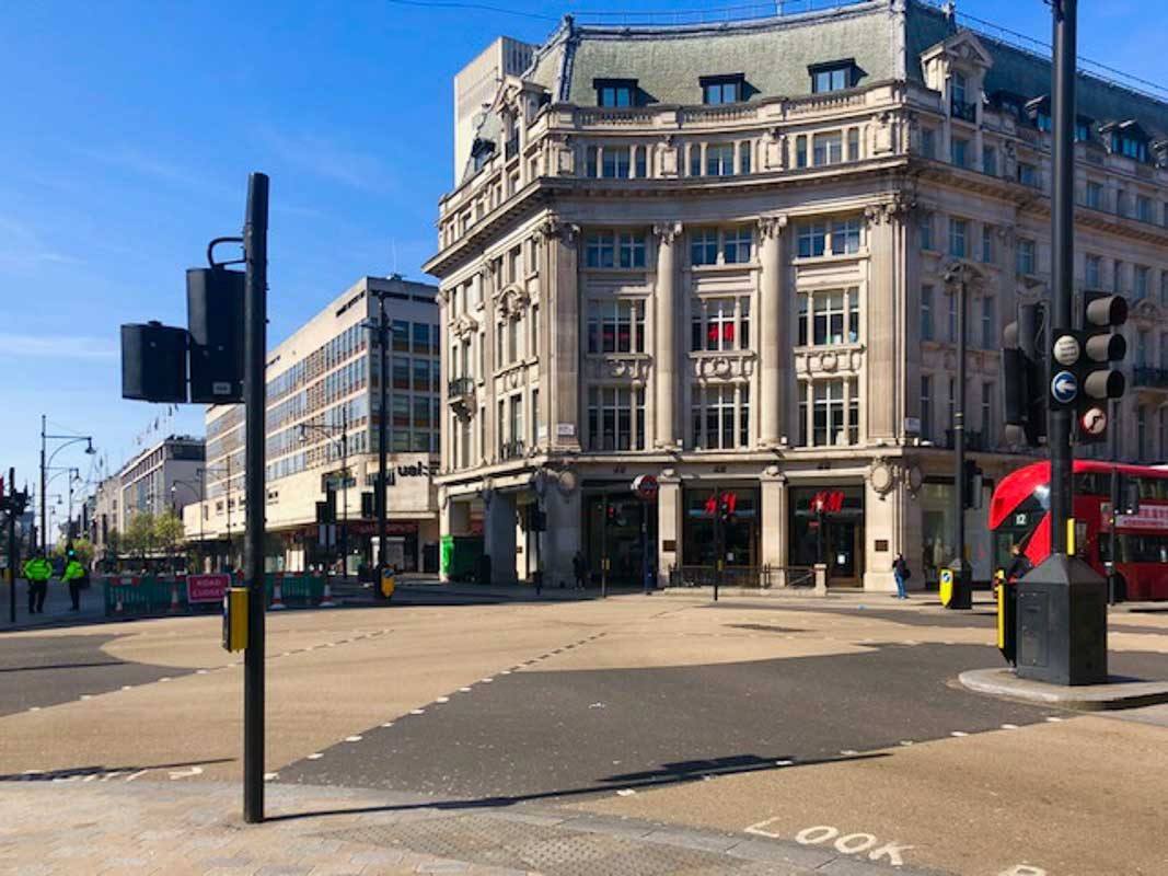 London Travel Blog - 29 Virtual Ways to Experience London - by a Londoner 17 London - Oxford Circus during London Lockdown