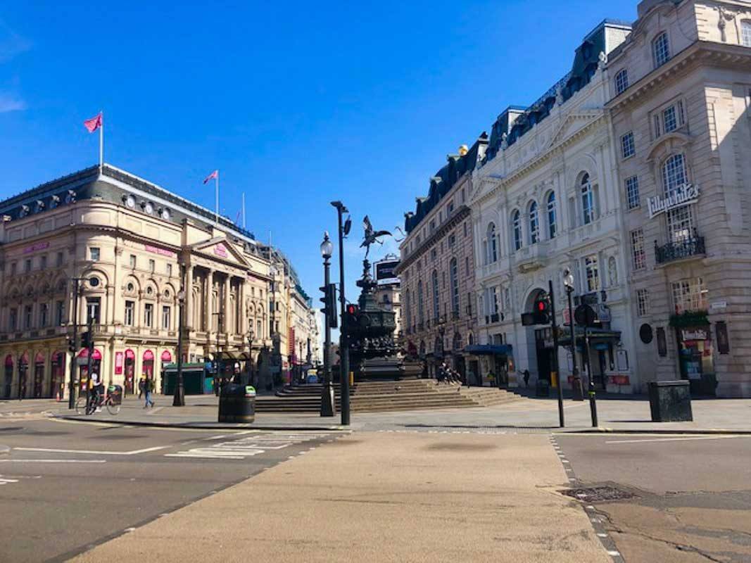 London Travel Blog - 29 Virtual Ways to Experience London - by a Londoner 16 London - Picadilly Circus during London Lockdown 2