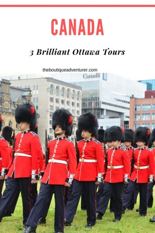 3 Best Ottawa Tours You Won't Want to Miss 48 military guards in red jackets and black furry hats changing of the guard ottawa canada
