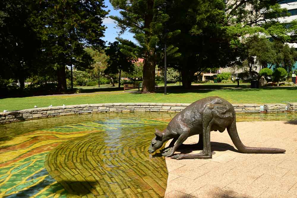 Perfect Perth Itinerary for 3, 5 or 7 Days 5 perth-cbd-kangaroo-drinking-sculpture