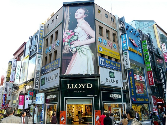Myeongdong Shopping Street seoul korea