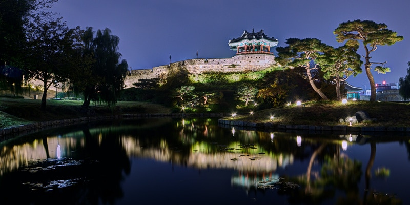 11 Best Seoul Day Trips You Won't Forget 8 Suwon Hwaseong Fortress at night