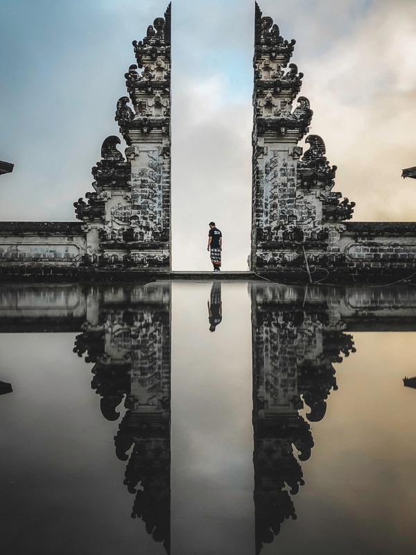 bali photo with sculpture