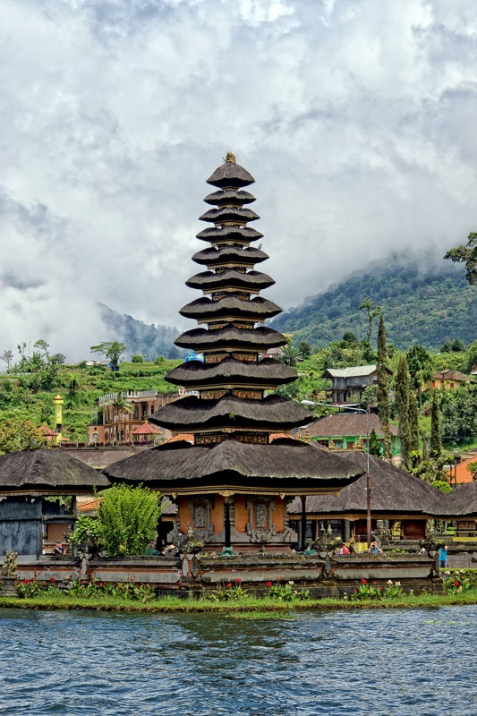 temple on water in bali