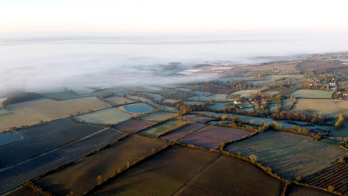 kent-farmlands aerial view