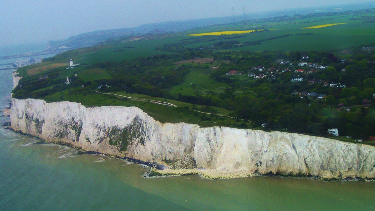white cliffs of dover aerial view
