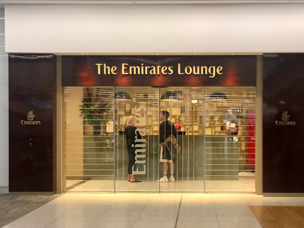 Emirates Business Class Review: Is it Worth It? 27 entrance to emirates lounge at perth airport