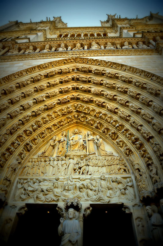 Detail of entrance to notre dame