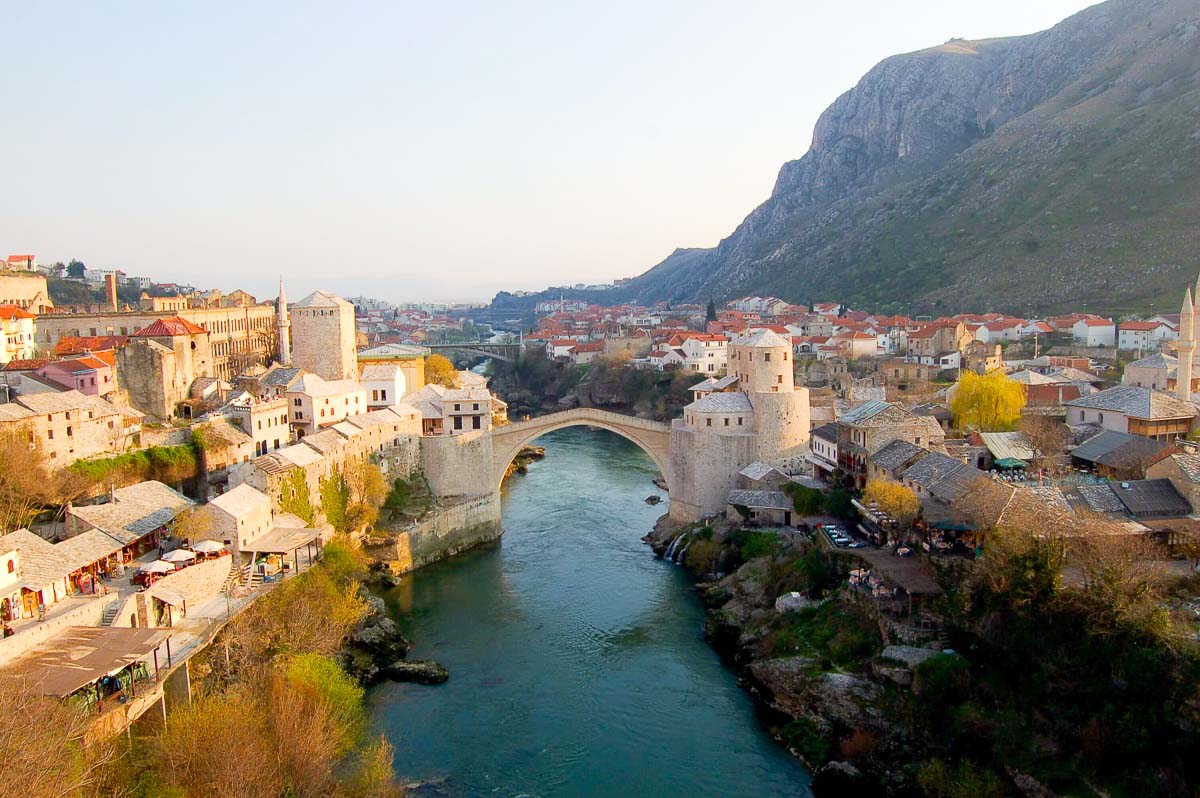 view from the mosque in mostar bosnia