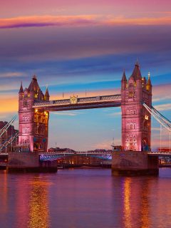 London Tower Bridge at Sunset