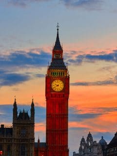 big ben london at sunrise