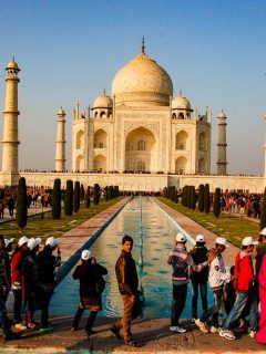 taj mahal india queue