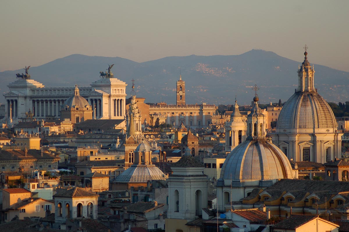 rome bij zonsondergang