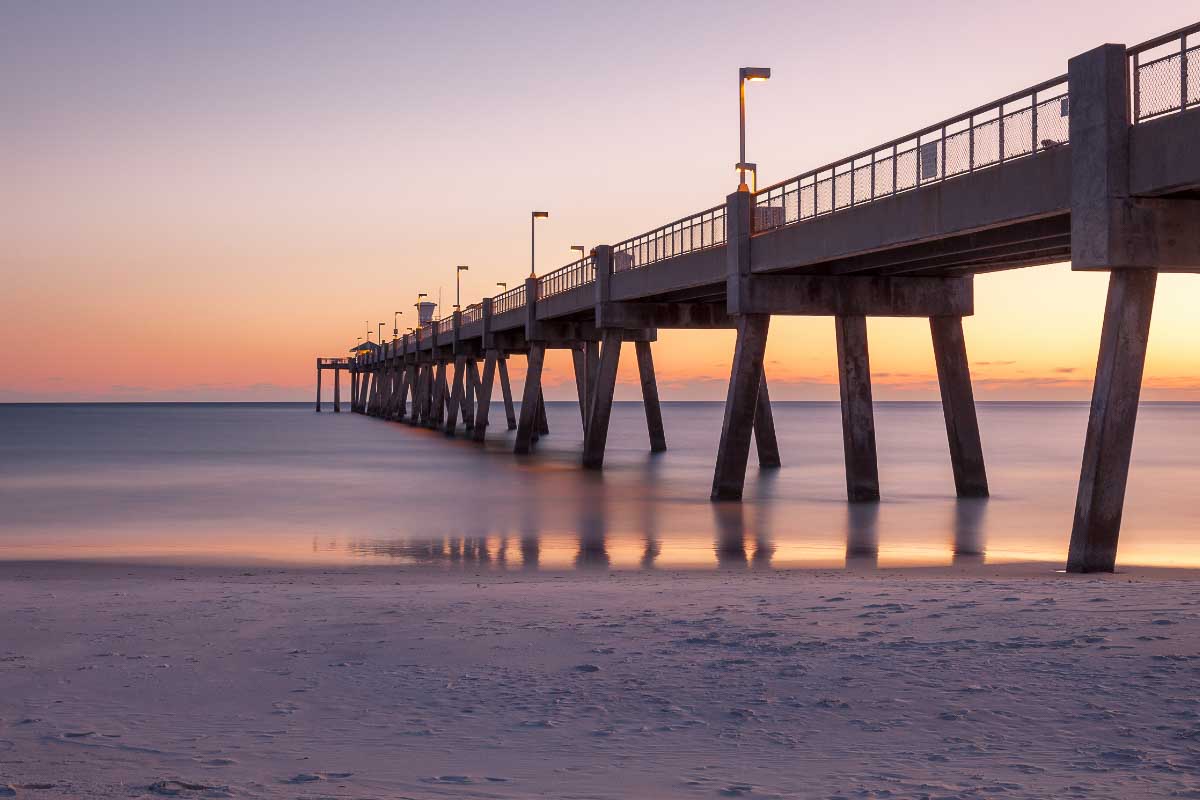 17 Best Places to see Sunsets in Florida You'll Love 19 Okaloosa Pier Florida at sunset