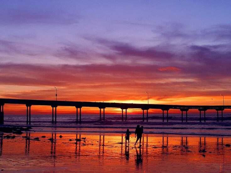 ocean beach Sunset pier