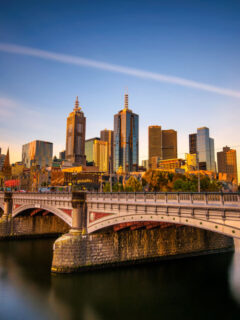 melbourne sunset from southbank