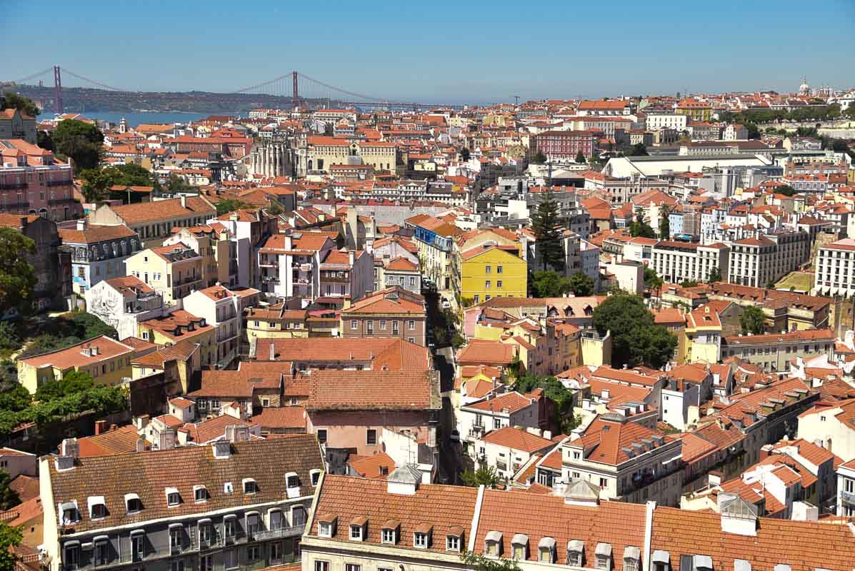 view over lisbon rooftops