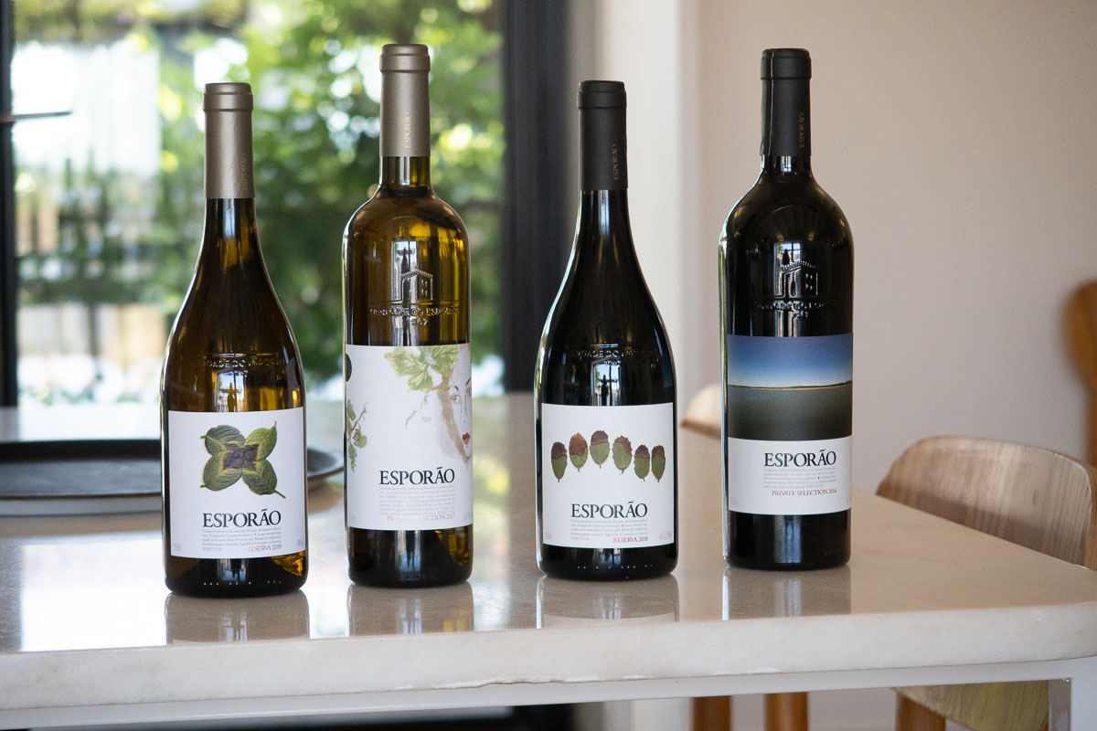 15 Fantastic Vineyards in Portugal (2022) You'll Love 29 bottles on display in esporao winery alentejo