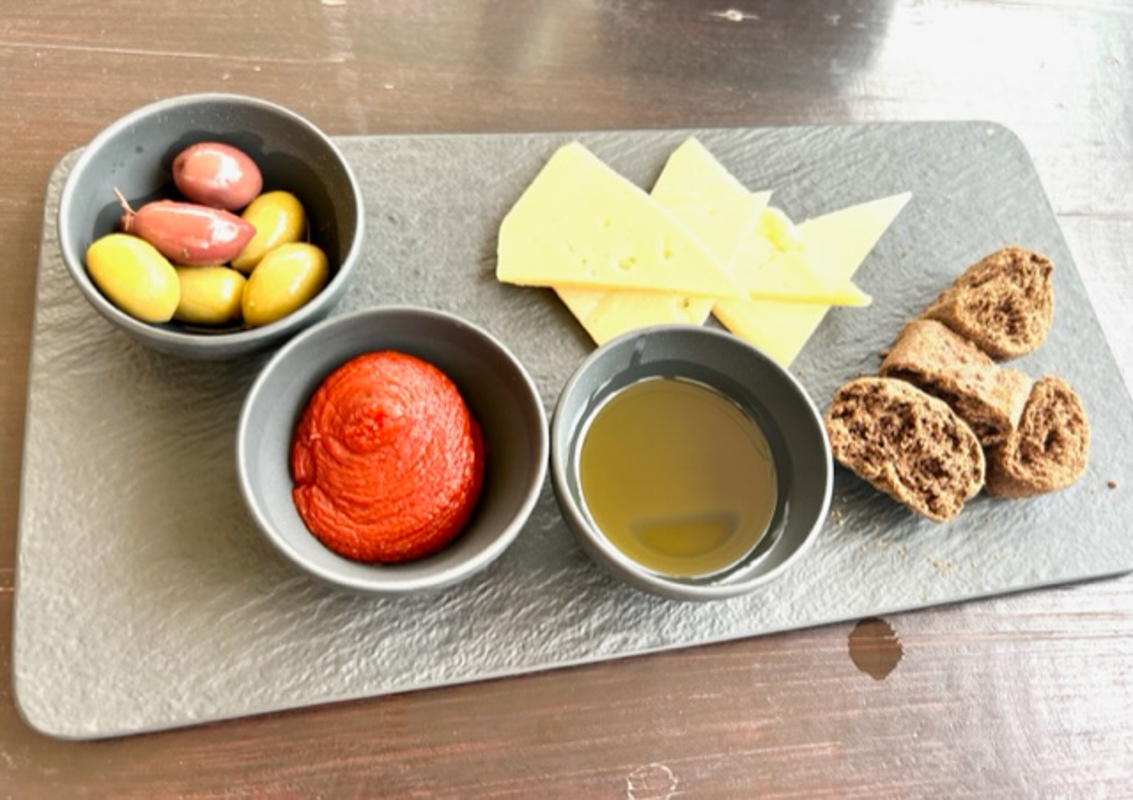 7 Fantastic Wineries on Santorini (2022) You'll Love 41 Artemis Karamolegos platter