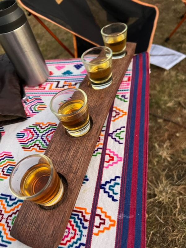 Bhutanese whiskey tasting