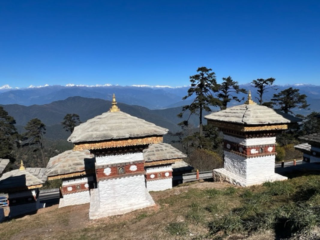 Dochula Pass stupas