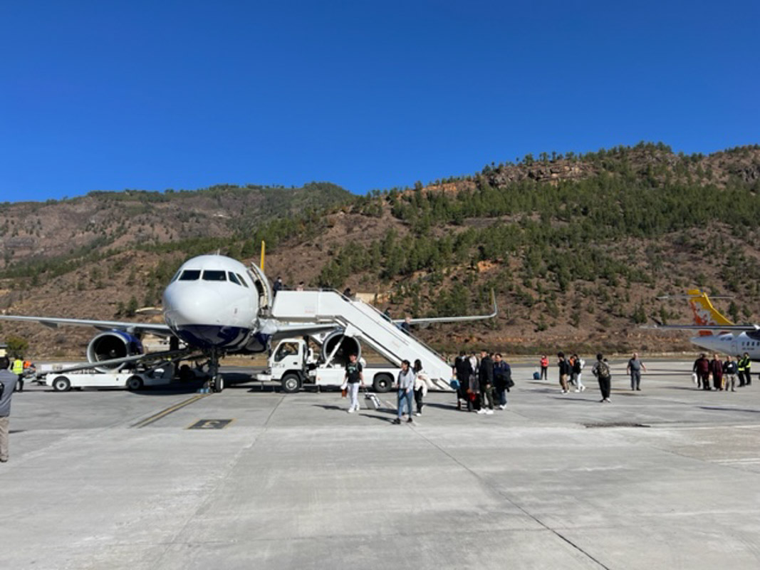 bhutan airport plane