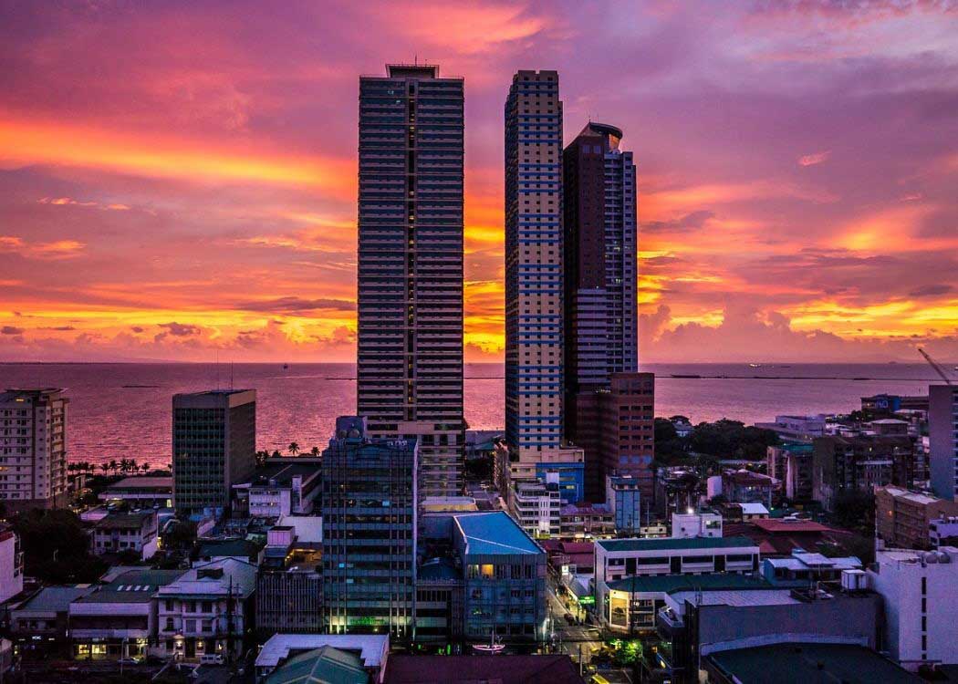 sunset-skyscrapers Manila