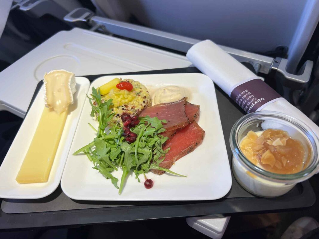 Swiss Air Business Class Review (2023) 6 swiss air meal lon-zurich