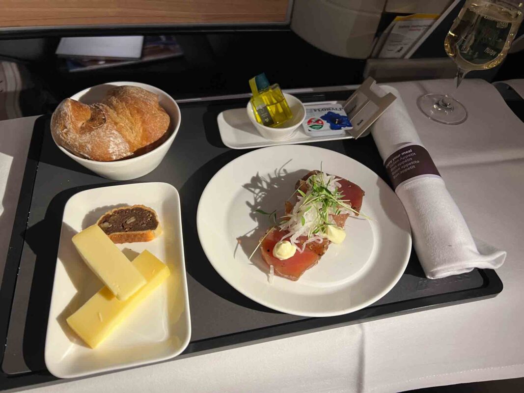 Swiss Air Business Class Review (2023) 18 swiss zurich to bangkok food